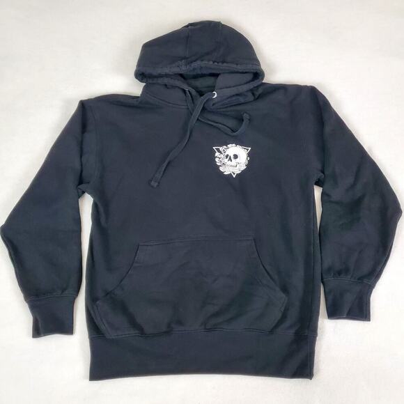 SCW Black Pullover Hoodie California Skull Beach Men’s Size Medium - Picture 1 of 7